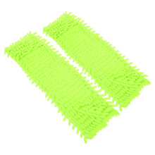 Estropajos de chenilla para fregar, paquete de 2, color verde, 40 x 12 cm.