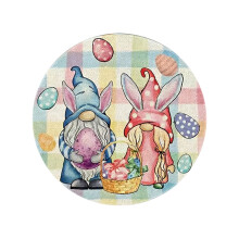 Easter Placemats Round Heat Resistant Table Mats Coasters Holiday Party Decorations for Dining Table Kitchen Restaurant Table Setting