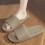 Ediodpoh Unisex EVA Slippers Khaki Size8 2
