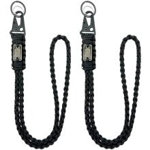Cordão de paracord reforçado 550, chaveiro trançado em paracord para crachás de identificação, câmera, apito, viagens e atividades ao ar livre.