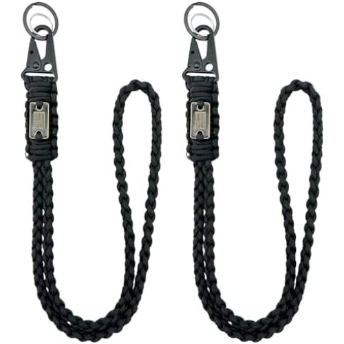 Μπρελόκ Paracord Lanyard550 βαρέως τύπου με πλεκτό κορδόνι Paracord για ταυτότητες, κάμερα,