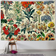 Vintage Wildflower Tapestry 50 x 40 Inch