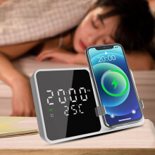 15W trådlös laddningsstation för flera enheter – kompatibel med iPhone, Apple, Samsung, iPad, Android