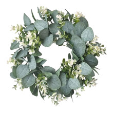 Fleurs artificielles en liquidation ! Couronne artificielle de 30 cm pour porte d'entrée, couronne verte pour maison de campagne, fenêtre, fête,