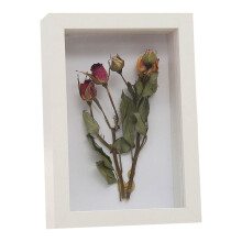 Shadow Box Frame 6X4IN Memory Box Picture Frame Display Case for Bouquet Photos Keepsakes Medals Framed But Without Flowers