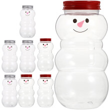 Luxshiny Kerst-sneeuwpopvormige sapflessen - 8 stuks
