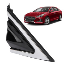 Car Mudguard Pillar Corner Cover for Santa 2013-2019 Glossy Black Right