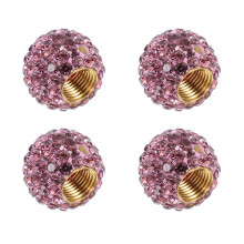 4 Pcs Car Valve Valve Cap Car Tire Valve Stem Caps 1.5X1.5CM Purple