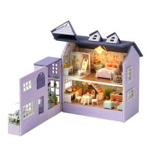 Kit fai da te per mobili in miniatura in legno con luce, nuovo F0