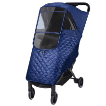 Stroller Rain Cover,U-Zipper Stroller Cover,Three-Layer Warm Weather Shield,Full-Coverage Stroller Rain Cover