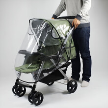 Housse de pluie pour poussette – Protection imperméable, coupe-vent et anti-poussière, compatible avec la plupart des poussettes et landaus.