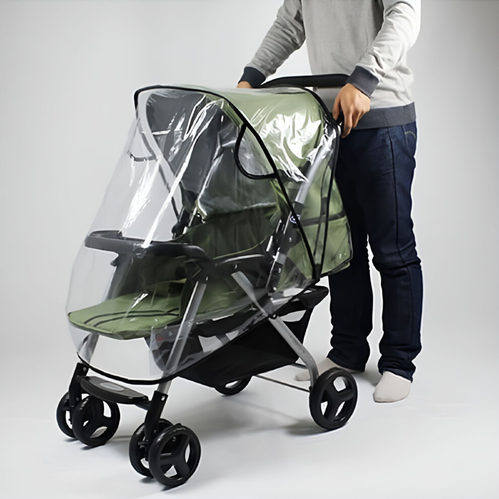 Stroller Rain Cover – Waterproof, Windproof & Dustproof Weather Shield, Compatible with Most Baby Strollers, Prams & Pushchairs