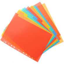 Separadores de índice de plástico rojo oscuro para carpetas Tineasur (3 juegos) para estudiantes y oficinistas (11,7 x 8,3 pulgadas)