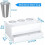 Weißer Acryl-Haarstyling-Organizer mit 3 Stahlbechern 5