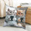 Set de perne cu imprimeu animal, material moale, 45x45 cm 4