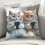 Set de perne cu imprimeu animal, material moale, 45x45 cm 6