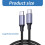Καλώδιο USB C 100W Καλώδιο USB C σε USB C Τύπου C σε Τύπου C Γρήγορης Φόρτισης από Πλεγμένο 2