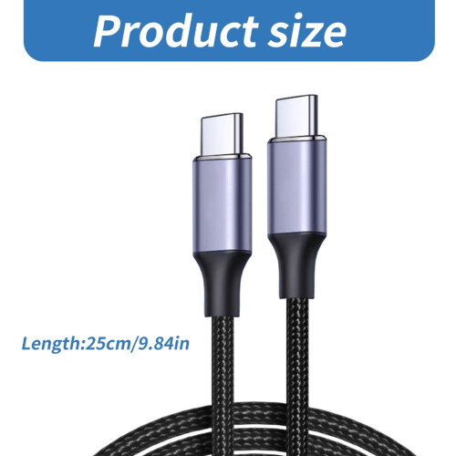 Καλώδιο USB C 100W Καλώδιο USB C σε USB C Τύπου C σε Τύπου C Γρήγορης Φόρτισης από Πλεγμένο 1