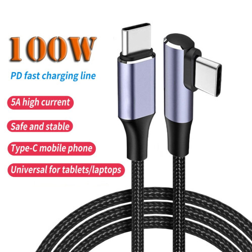 Καλώδιο USB C 100W Καλώδιο USB C σε USB C Τύπου C σε Τύπου C Γρήγορης Φόρτισης από Πλεγμένο 2
