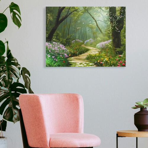 Flowers and Trees Canvas Wall Art 2