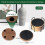 Conjunto de 5 porta-copos de madeira absorventes 4