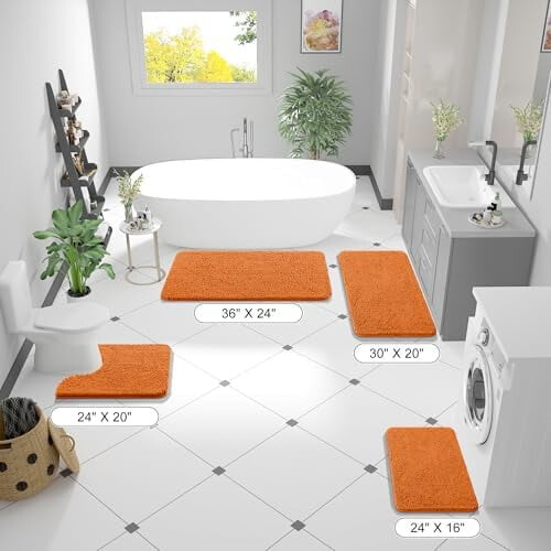 Tapete de banheiro em chenille 30x20 polegadas 1