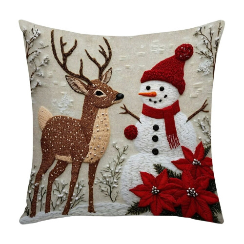 Christmas Velvet Throw Pillows for Sofa Decoration 1