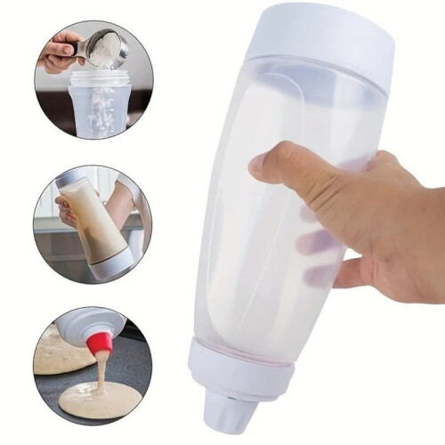 Μπουκάλι μίξερ ζύμης 1000ml με χειροκίνητη μανιβέλα και ζυγαριά 1