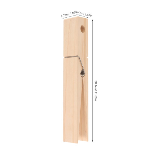 Houten handdoekhouder (extra groot, wasknijper) 2-pack 1