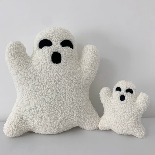 Spökhalloween-prydnadskuddar3-pack bomull 2