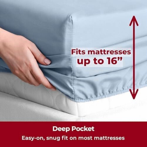 Microvezel lakenset, queensize, 4-delig, met diepe hoes. 2