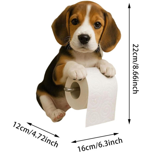 Beagle Toilettenpapierhalter aus Kunstharz (1 Stück) 1