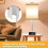 Lampada da comodino moderna con prese USB/AC e base con sveglia 3