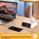 Lampada da comodino moderna con prese USB/AC e base con sveglia 7