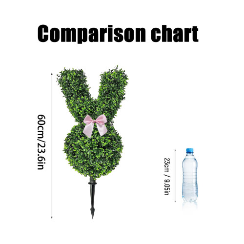 Osterhasen-Topiary-Set – 2er-Pack künstlicher Buchsbaum 1