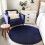 Dark Navy Round Rug for Teens' Bedroom 5 ft 2
