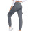 lulshou Women's Plus Size Cargo Pants with Pockets Casual Solid Color Drawstring Work Pants Trousers 5