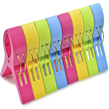 8PCS Plastic Towel Clips, Large Beach Towel Clips, Large Windbreaker Clip for Bath Sheets, Blanket, Towel Clips12*8.2*2.3cm--