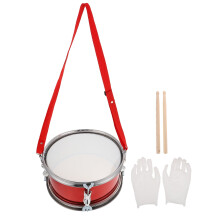 1 Set Red Wooden Snare Drum for Toddler 11.79x11.79x5.70in Music Education and Hand-Brain Coordination