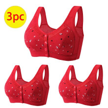 3PC2025 BH med frontlukking, komfortabel BH for eldre, unikt designet tusenfryd-BH for kvinner