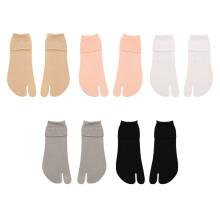 OUNONA Toe Socks with Disconnect Big Toe Design for Comfortable Use Assorted Color Plastic Material Fits Men and Women 5 Pairs