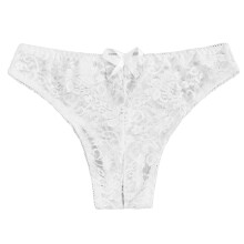 Rbaofujie Women Lace Lingerie Plus Size Underwear Open Crotch Bowknot Underwear Note Please Buy One Or Two Sizes LargerWhite XL Seamless Underwear