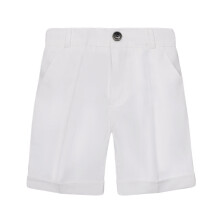 Girls Boys Dress Shorts Solid Color Button Down Shorts With Pockets Girl Comfort Daily Wear Shorts,White,12-24 Months