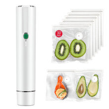 Handheld Vacuum Sealer with 30 Reusable Bags,Compact Food Sealing Machine,Portable Freshness&Storage for Fruits,Fridge,Freezer,Leftovers