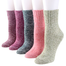 5 Pairs Thick Wool Blend Socks Boot Socks Size 8-11