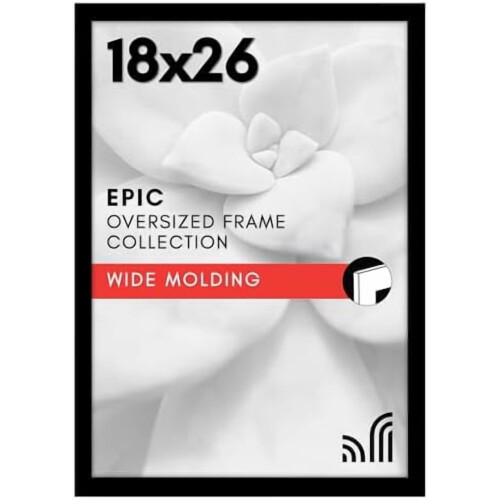 Black Engineered Wood Poster Frame 18x26 inch