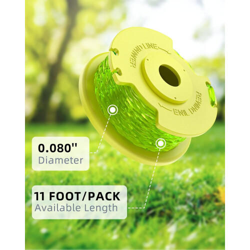 Σχοινί ζιζανιοκτόνου συμβατό με Ryobi ONE+ AC80RL3, πετονιά κοπής 0,08" (6 καρούλια + καπάκι) 1