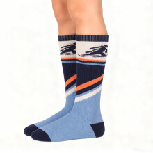 KaiXunRui Kids Wool Socks Boys Winter Boots Grips Kids Ski Socks Mid Calf Thermal Socks with Pattern Wicking Athletic Socks for Boys & Girls