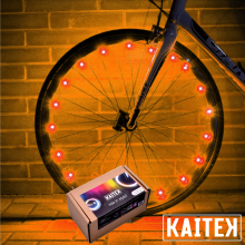 LED Bicycle Wheel Spoke Light for 1 Wheel, Orange