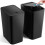 Bathroom trash can plastic pop-up lid 4-gallon 2-pack black 1